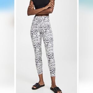 Varley Blue And Black Animal Print Leggings 25" Inseam Size Small